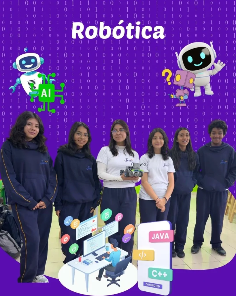 Estudiantes de un club de Robótica JESSS.